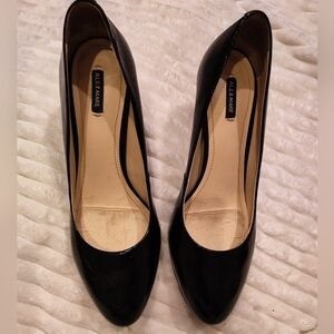 Alex Marie “Ella” Pumps Black Textured Round Toe Heels Women’s Size 10M Shoes